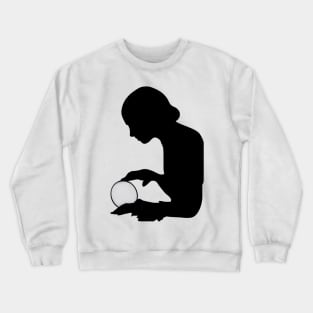 Fortune Teller With Crystal Ball Silhouette Crewneck Sweatshirt